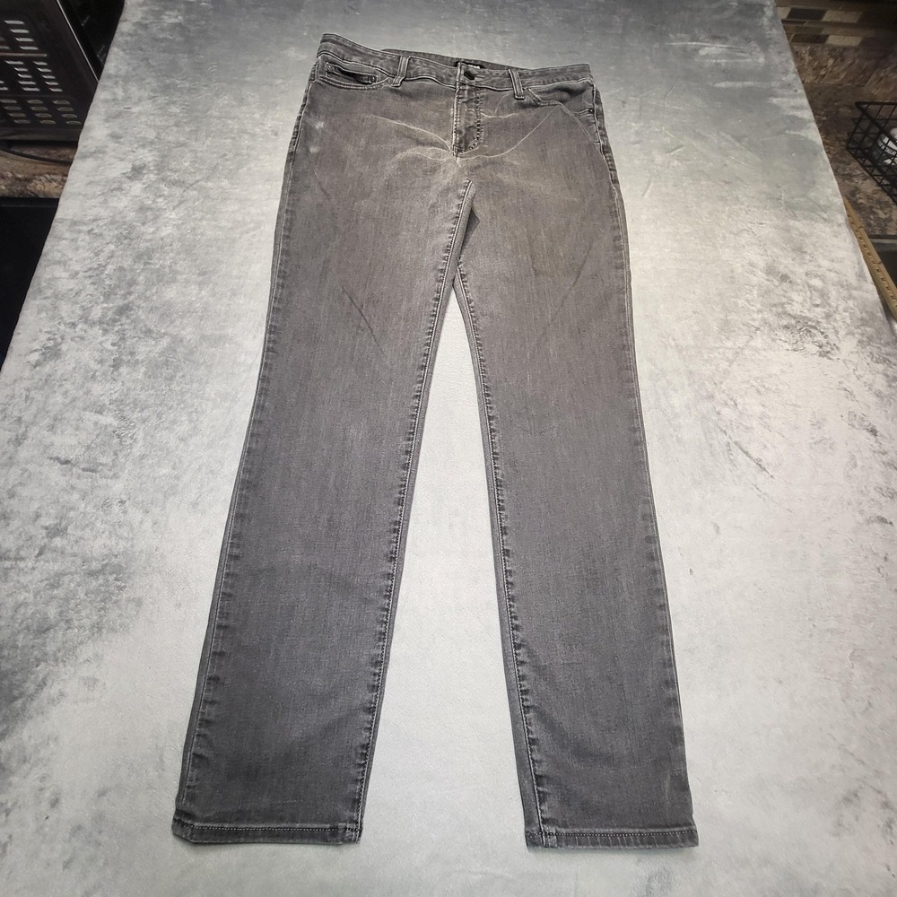 Express Jeans Mens 34x34 Black Slim Straight Charcoal Wash Stretch Pockets Logo